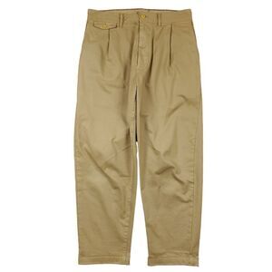 High Waisted Pants Womens 30x25 Cropped Cuffed Pleated Khaki Preppy Academia